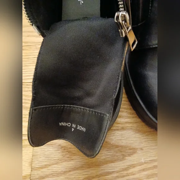 ASOS Miss Selfridge NWOB Black Zipper Punk Steam Grunge Indie Rock Boots 6 UK 4 - Picture 7 of 16